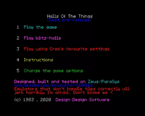 Opening screen