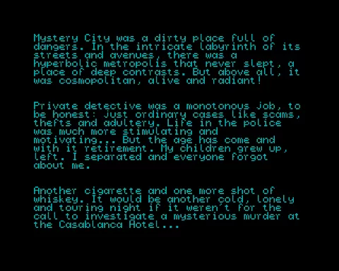 Opening screen