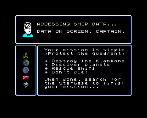 Opening screen
