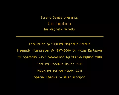 Opening screen
