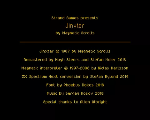 Opening screen