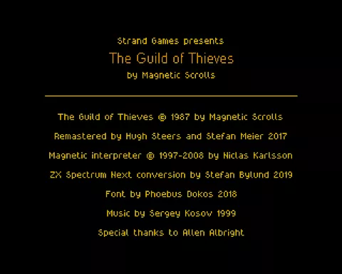 Opening screen