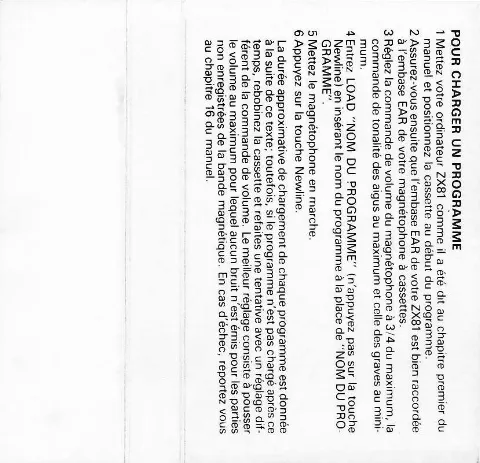Scanned instructions