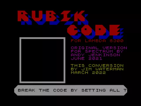 Opening screen