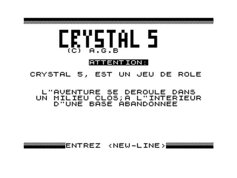 Opening screen