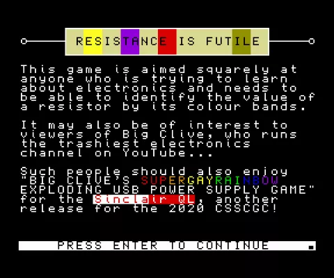 Opening screen