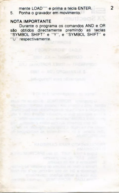 Scanned instructions