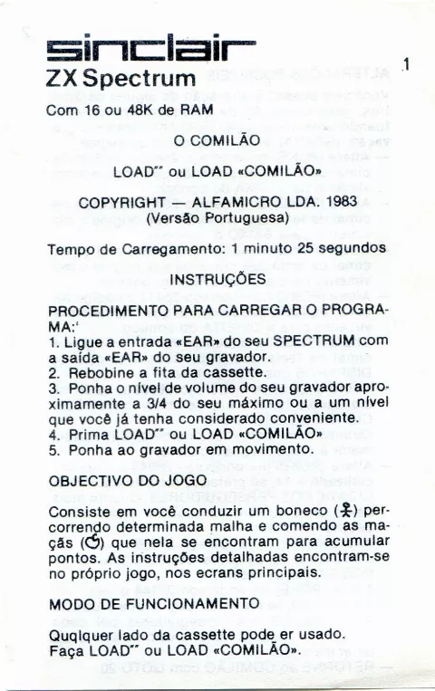 Scanned instructions