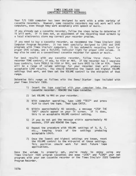 Scanned instructions