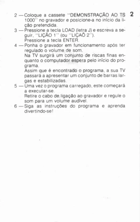 Scanned instructions