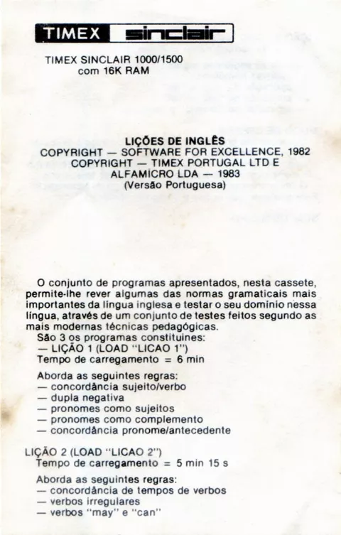 Scanned instructions