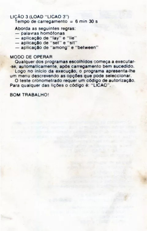 Scanned instructions