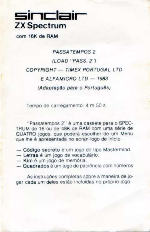 Scanned instructions