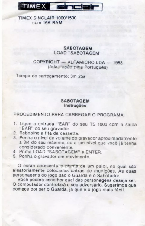 Scanned instructions
