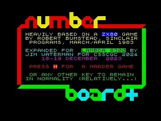 Opening screen