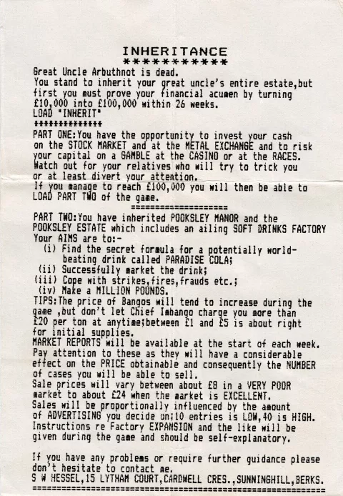 Scanned instructions