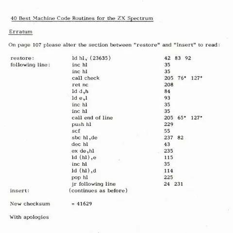 Scanned instructions