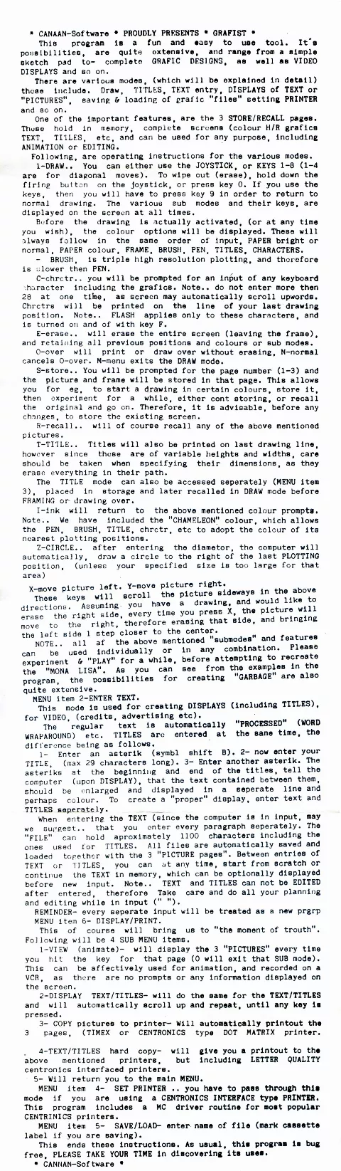Scanned instructions