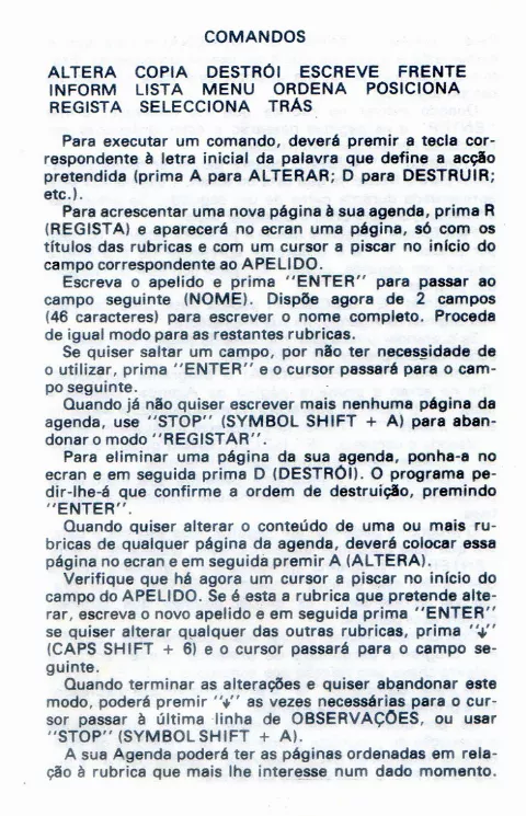 Scanned instructions