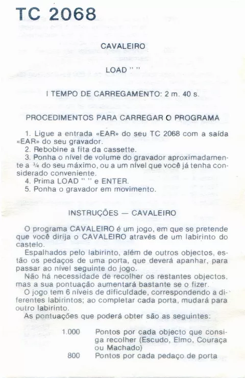 Scanned instructions