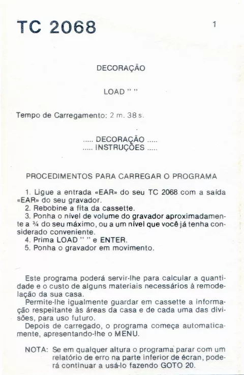 Scanned instructions