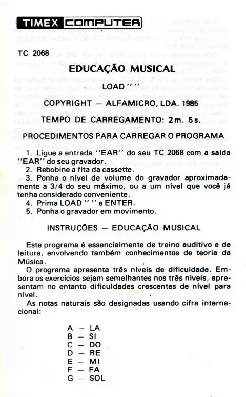 Scanned instructions
