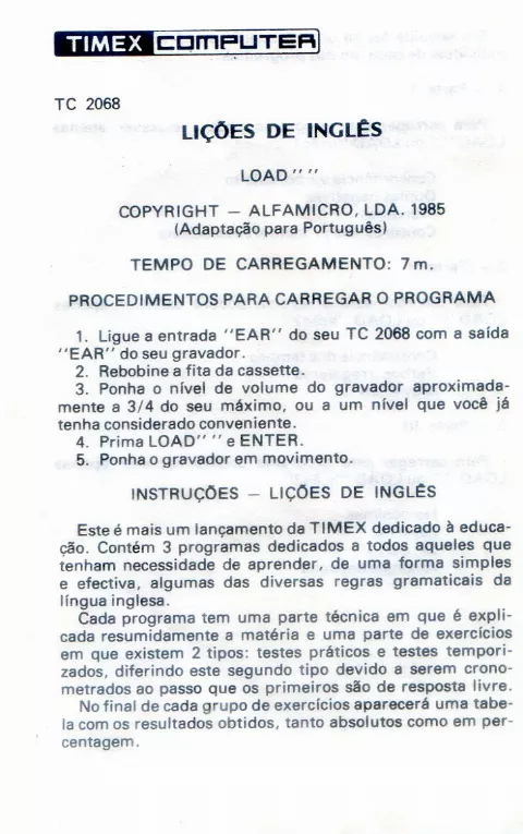 Scanned instructions