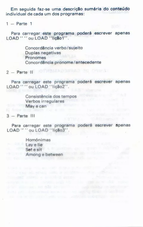 Scanned instructions