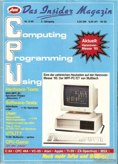 Cover of CPU (Computing, Programmert zur Unterhaltung)