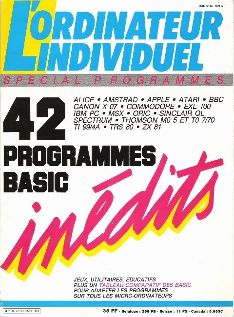 Cover of L'Ordinateur individuel