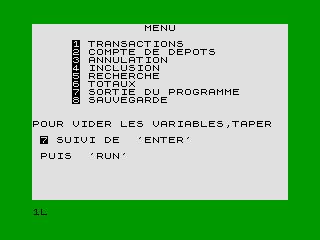 Running screen