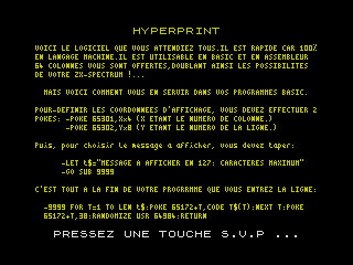Running screen
