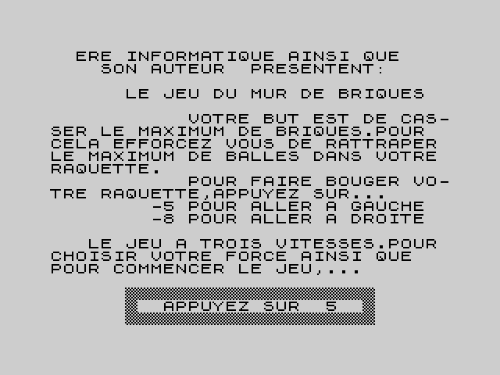 Opening screen